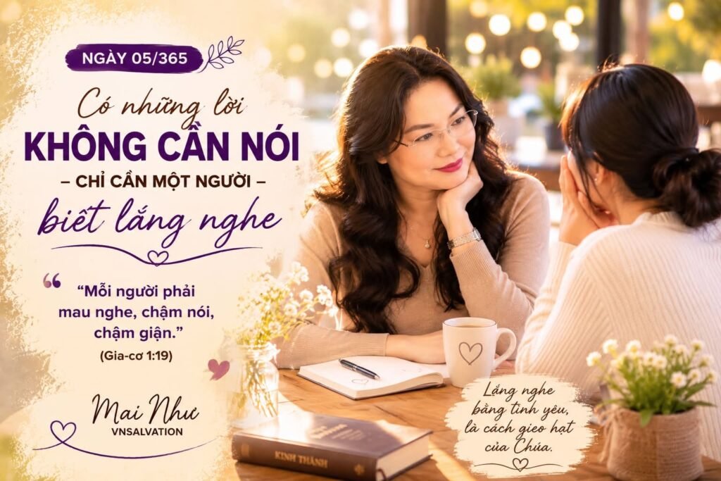 NGAY 5 -CÓ NHỮNG LỜI KHÔNG CẦN NÓI – CHỈ CẦN MỘT NGƯỜI BIẾT LẮNG NGHE