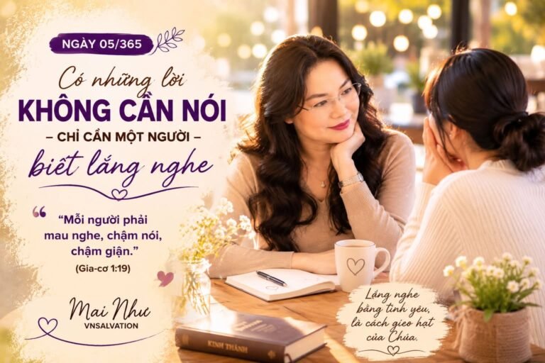 NGAY 5 -CÓ NHỮNG LỜI KHÔNG CẦN NÓI – CHỈ CẦN MỘT NGƯỜI BIẾT LẮNG NGHE